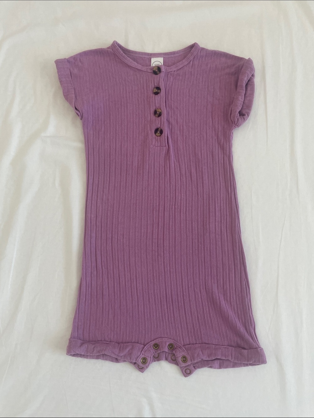 Lou Lou & Company Lilac Ribbed One-Piece Bodysuit 2T (VGUC)